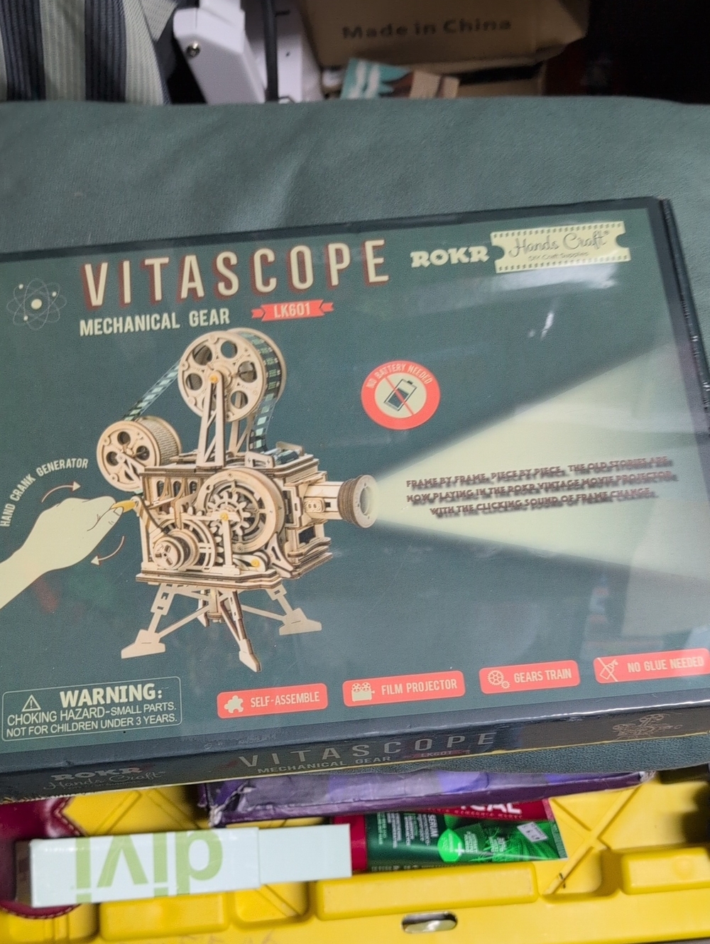 Vitascope Mechanical Gear Film Projector Model - Green